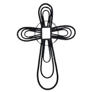 Metal Cross Twisted Rope Barb Wire Decoration Rustic Western Simple